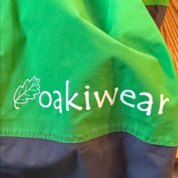 OAKI Green and Gray Kids Raincoat - Picture 4 of 5